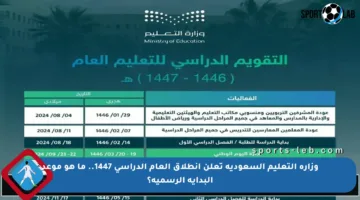 وزارة التعليم السعودية تعلن انطلاق العام الدراسي 1447.. ما هو موعد البداية الرسمية؟